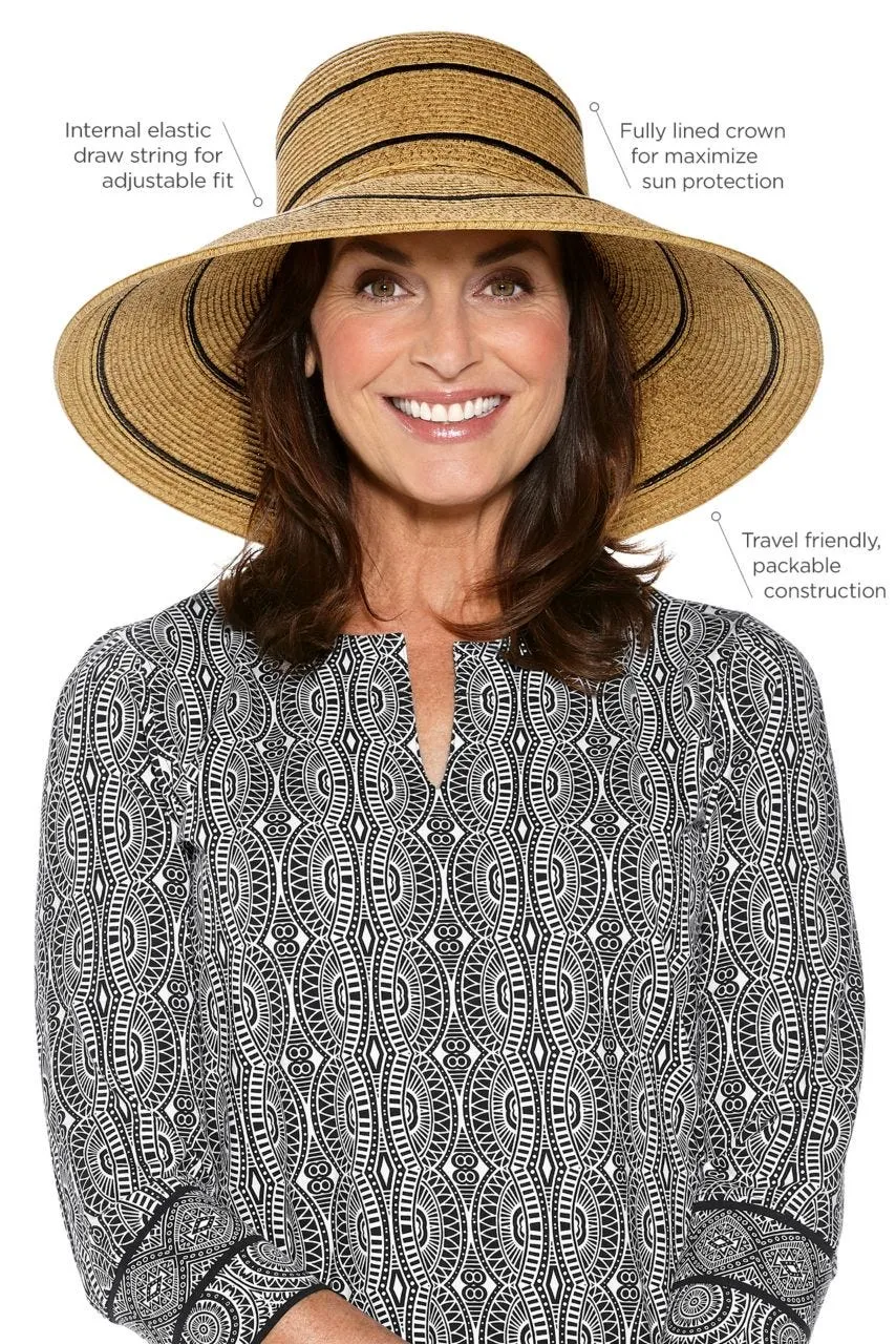 Women's Aubrey Wide Brim Beach Hat  |  Natural