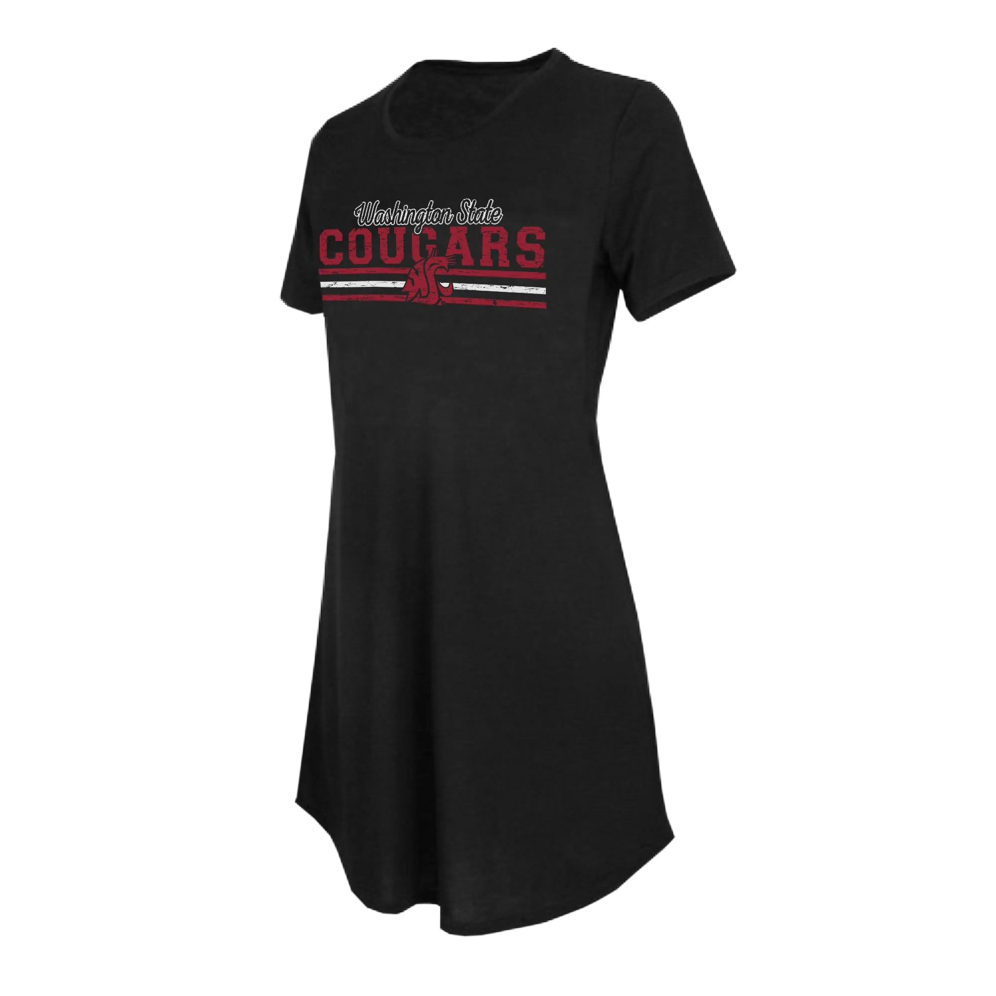 Womens Black Short Sleeve Wa. St. Cougars Sleepwear Tee