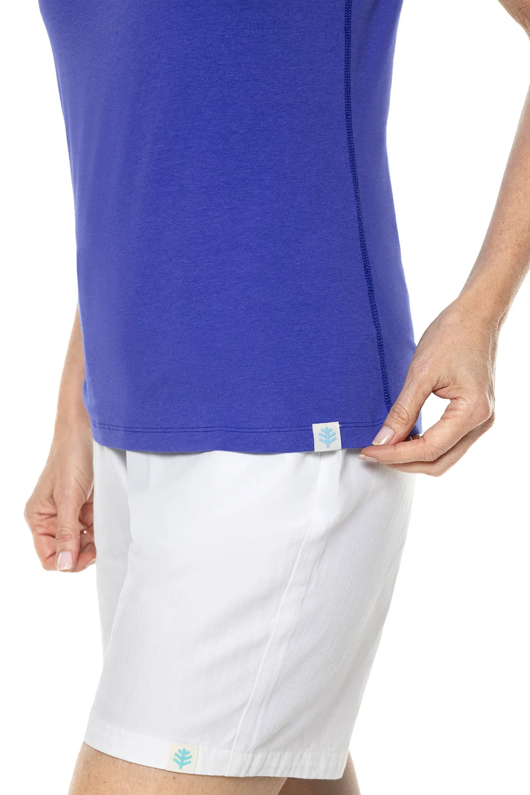 Women's LumaLeo High Neck Tank Top  |  Baja Blue
