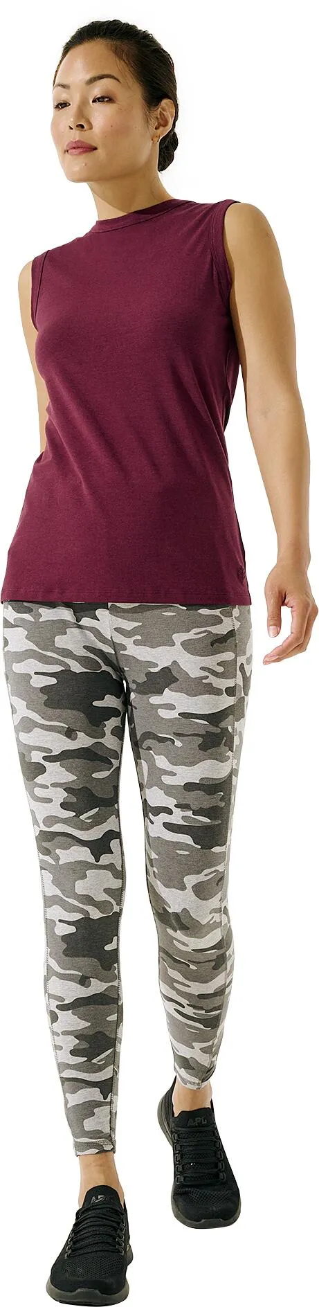 Women's LumaLeo High Neck Tank Top  |  Colmar Burgundy