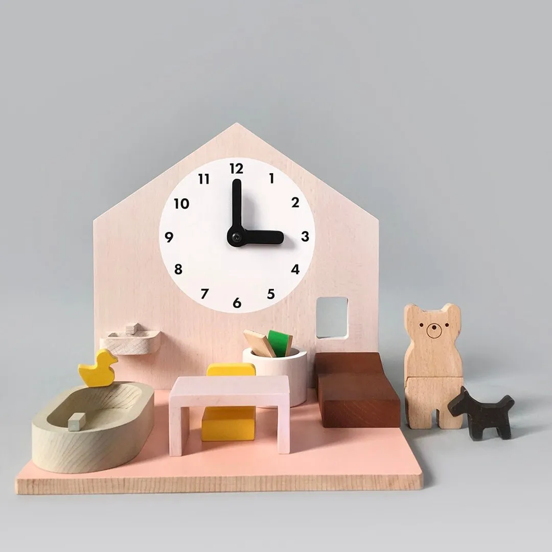 Wooden Bear Activity House Daily Routine Play Set