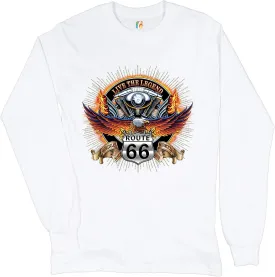 Wordclass Motorcycles Long Sleeve T-Shirt Live The Legend Route 66 Biker