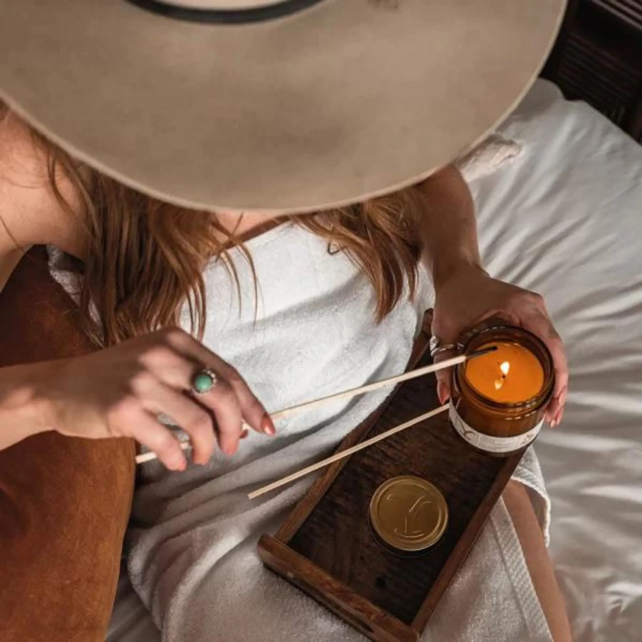 Yellowstone Campfire Suede Wax Candle